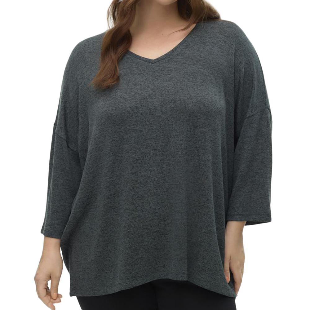 Vero Moda Pull Vert Femme Vero Moda Curve Brianna 3/4