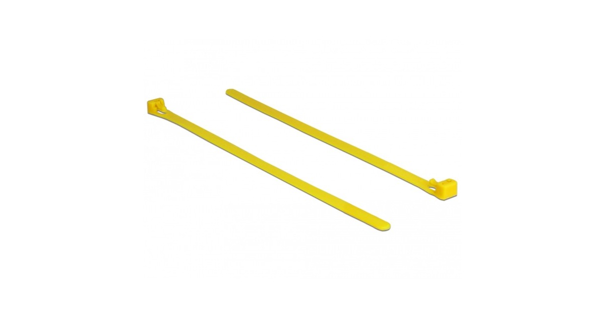 DeLOCKHerbruikbare kabelbinders hittebestendig  (Geel, 200 x 7,5 mm, 100 stuks)