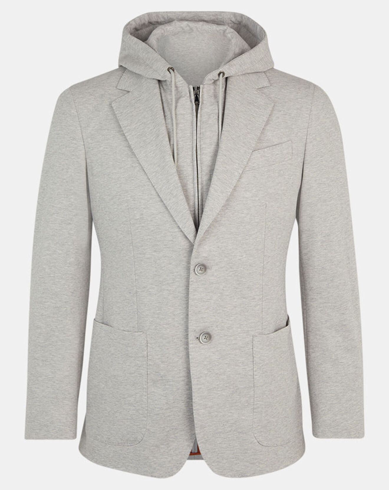 Hackett London Blazer Hoodie à capuche amovible gris clair