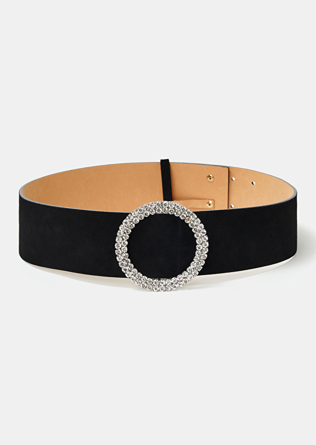 Ceinture Laurenanoire en cuir suèdine