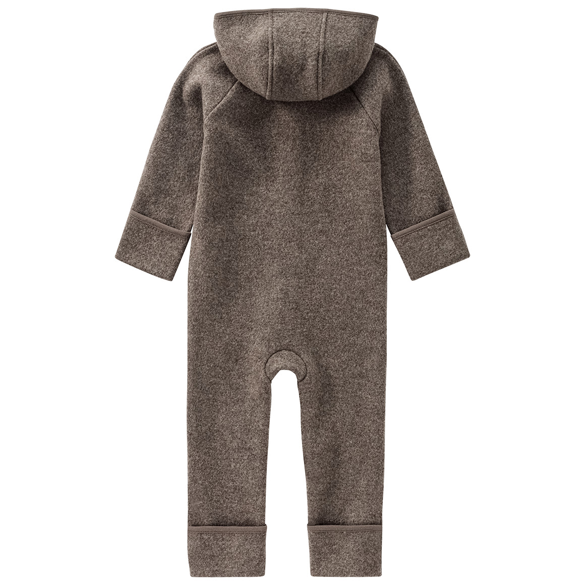 Topomini Pure Collection Baby Wollwalk-Overall mit Umschlagbündchen braun