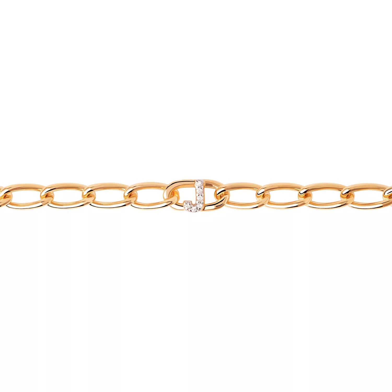 PDPAOLA Letter J Armbånd 18 kt. Forgyldt Sølv PU01-547-U