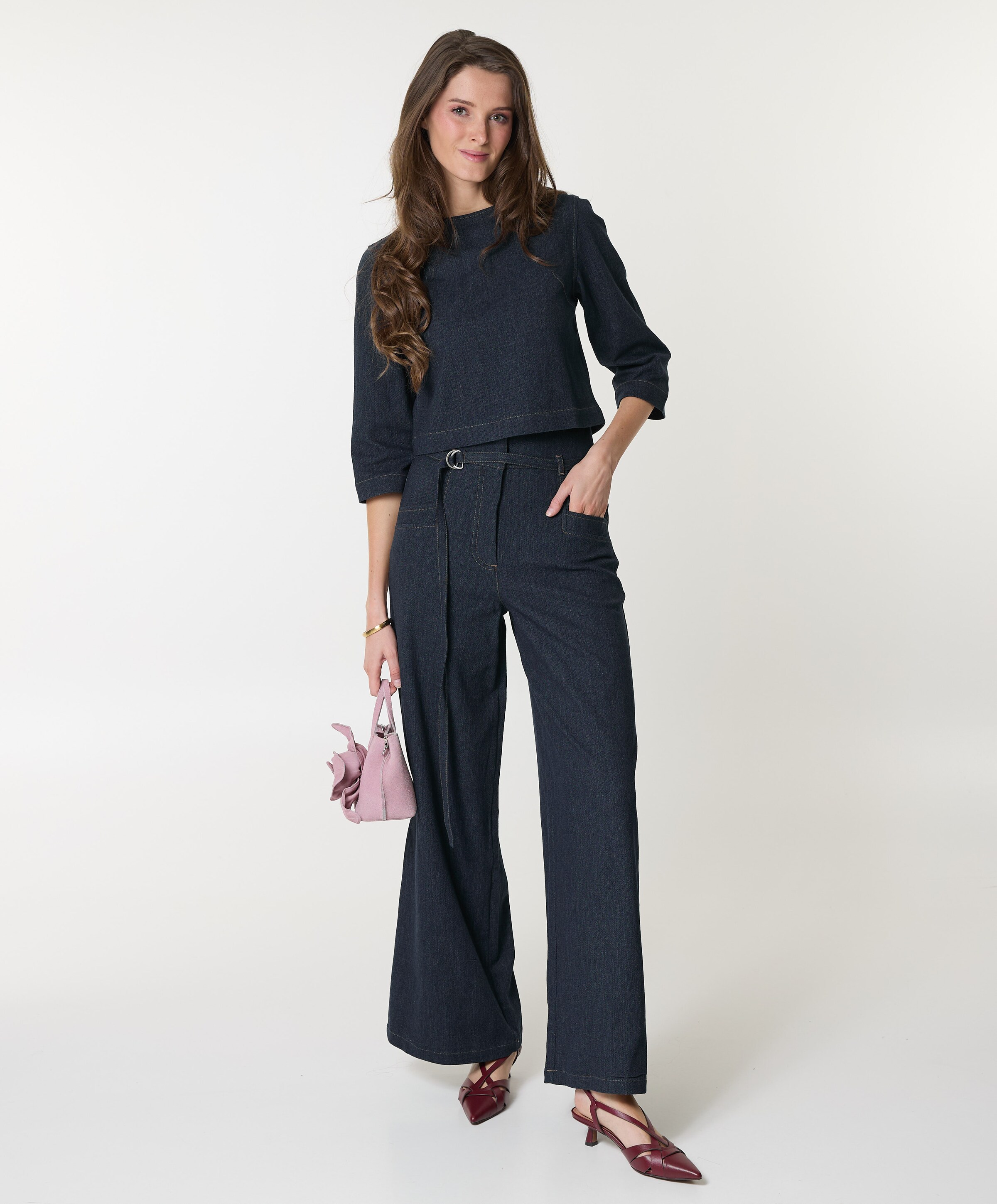 Anna Dames blouse blauw