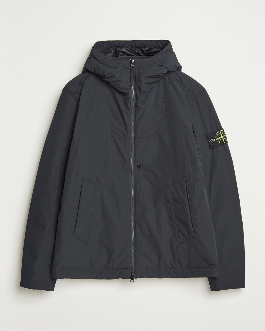 Stone Island Micro Twill Primaloft Padded Hood Jacket Black