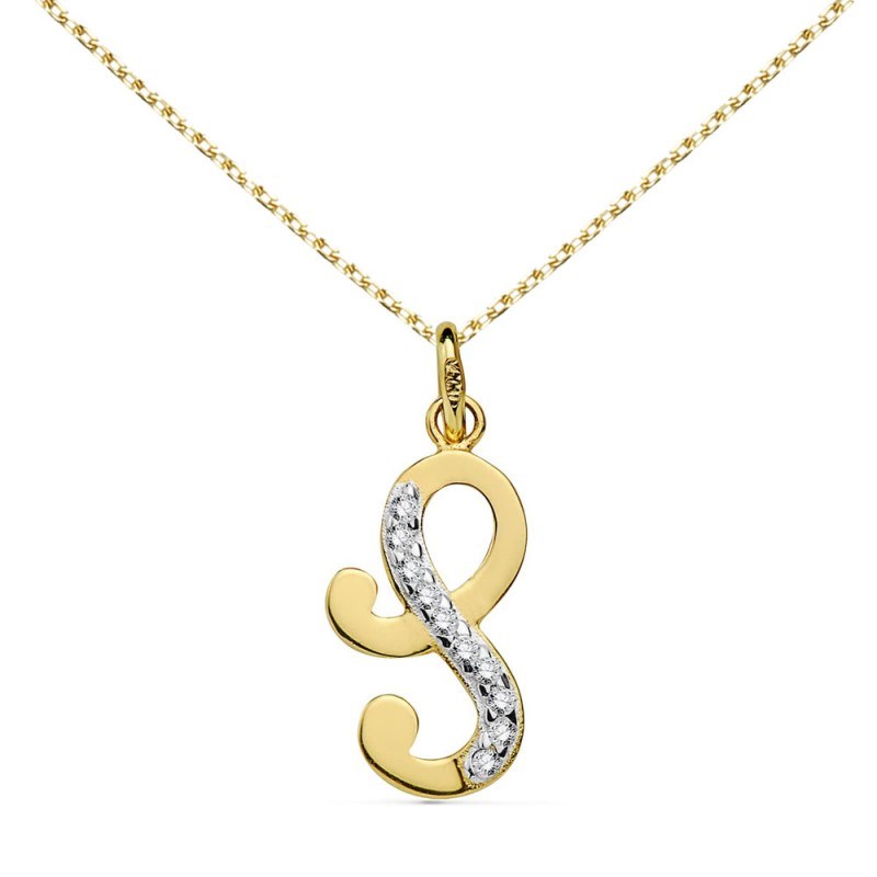 Collier - Pendentif Initiale Lettre 
