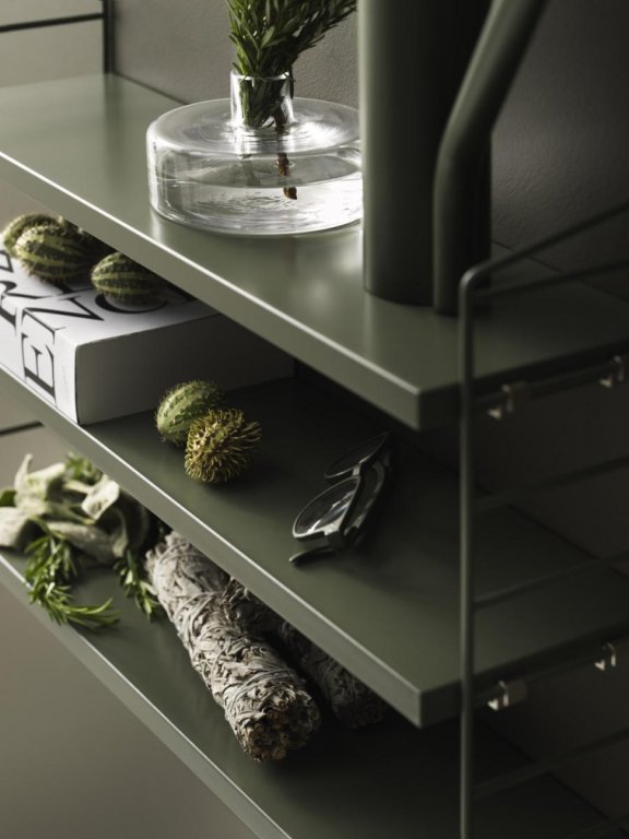 String Furniture Pocket wandkast wit/essen