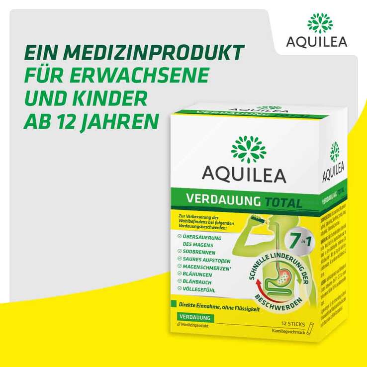 Aquilea Verdauung Total Pulver zum Einnehmen Sticks, 12 St