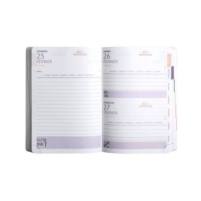 Agenda Soft Harmony - 1 jour par page - 12 x 17 cm - violet - Exacompta