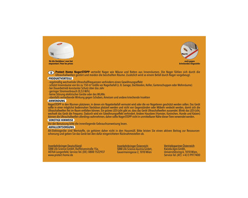 Rodent Stop Protect Home Ultrasound voor binnenruimtes 150 m²