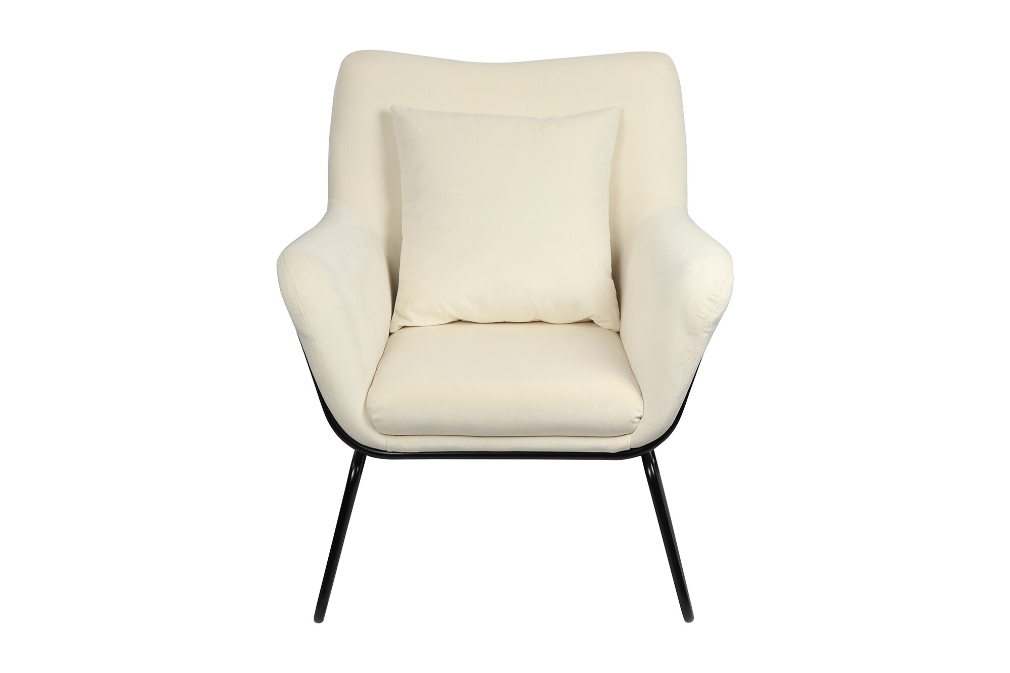 Relaxsessel Samtbezug Beige Sessel Polstersessel Ohrensessel Loungesessel