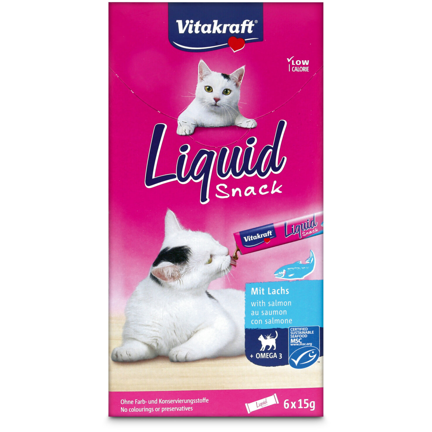 Vitakraft Liquid-Katzensnack Lachs 6 Stück