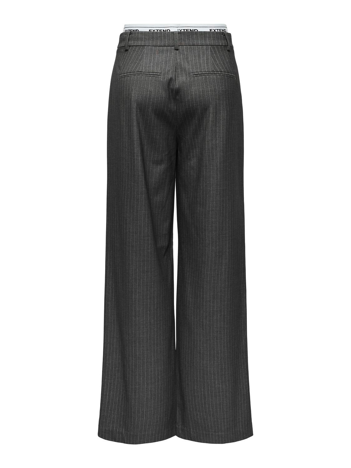 ONLNOELIA Mittlere Taille Weiter Beinschnitt Anzughose Dark Grey Melange