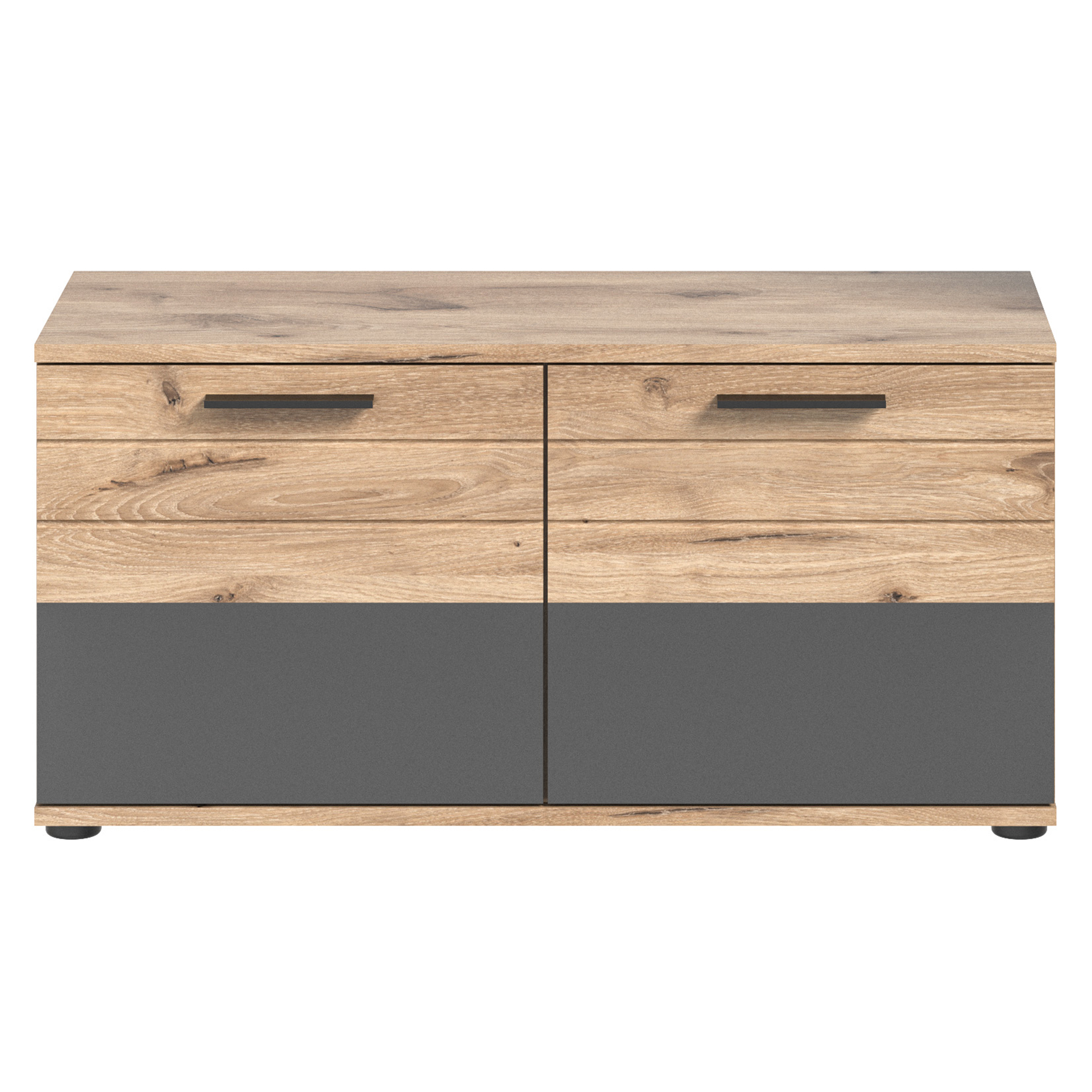 Garderobenbank MASON - Nox Oak-Basalt grau - 90 cm