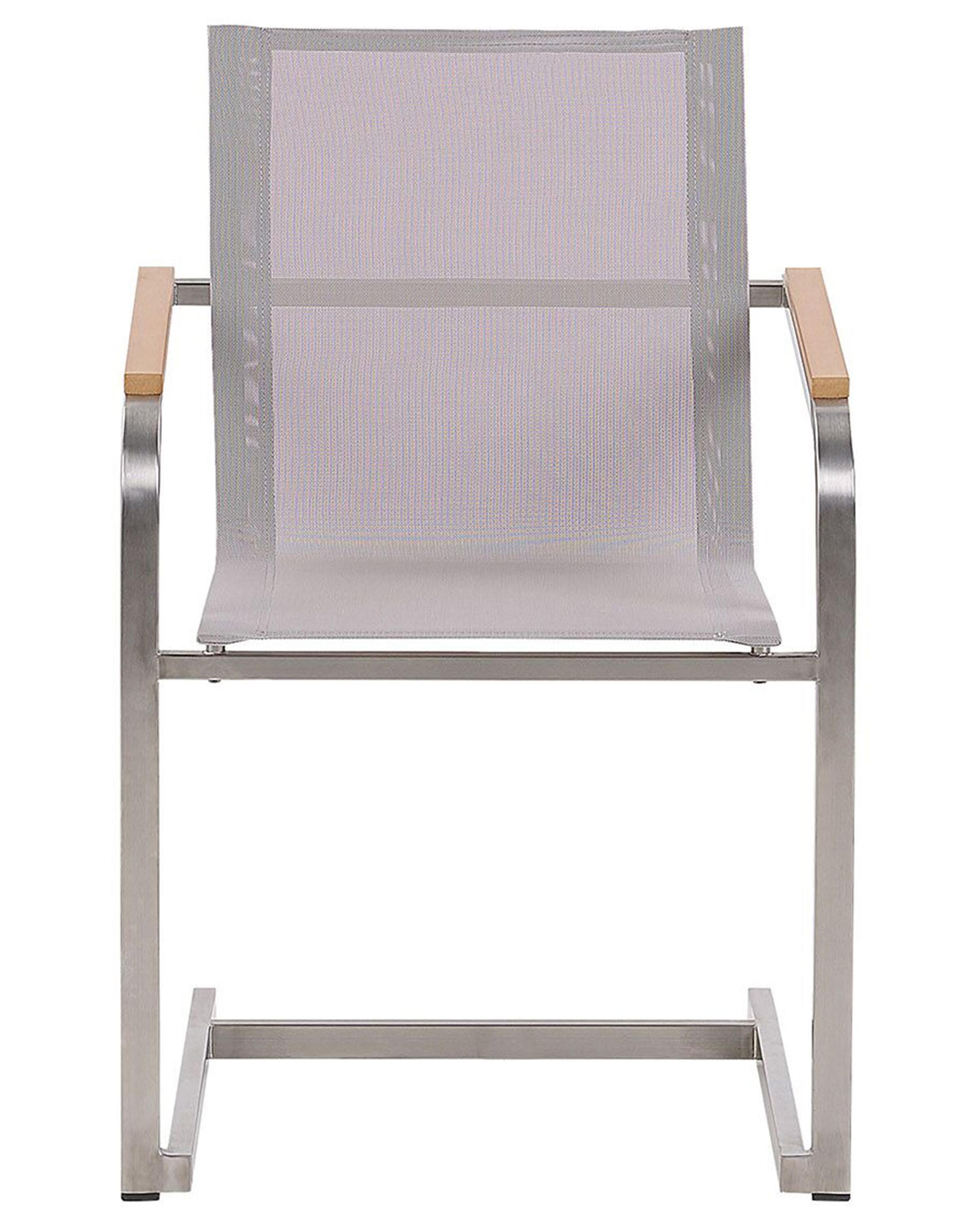 Set van 4 tuinstoelen COSOLETO Roestvrij staal Beige