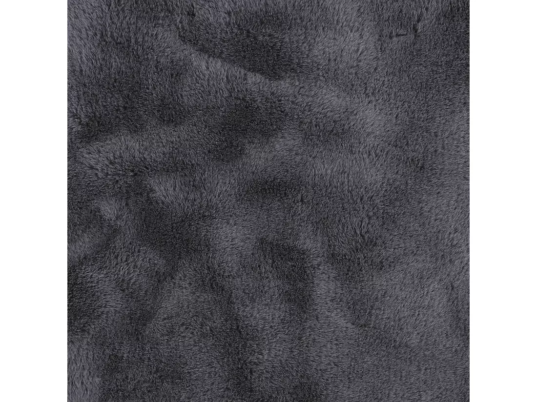 Tapis Imitation Fourrure Poil Fin Gris 60x90cm