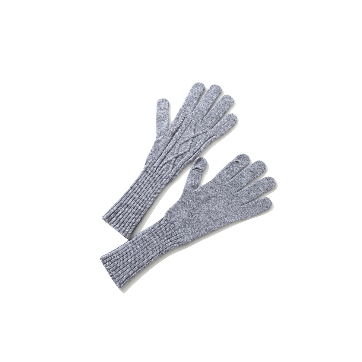Vinterhansker med fingertupp berøringsskjerm design ren ull Grå