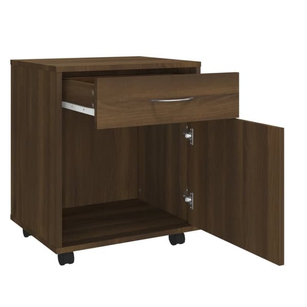 vidaXL Rulleskap brun eik 45x38x54 cm konstruert tre