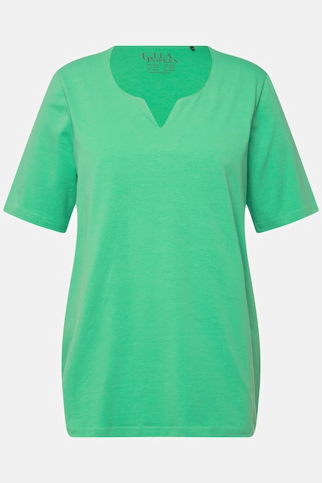T-Shirt, A-Linie, Tunika-Ausschnitt, Halbarm
