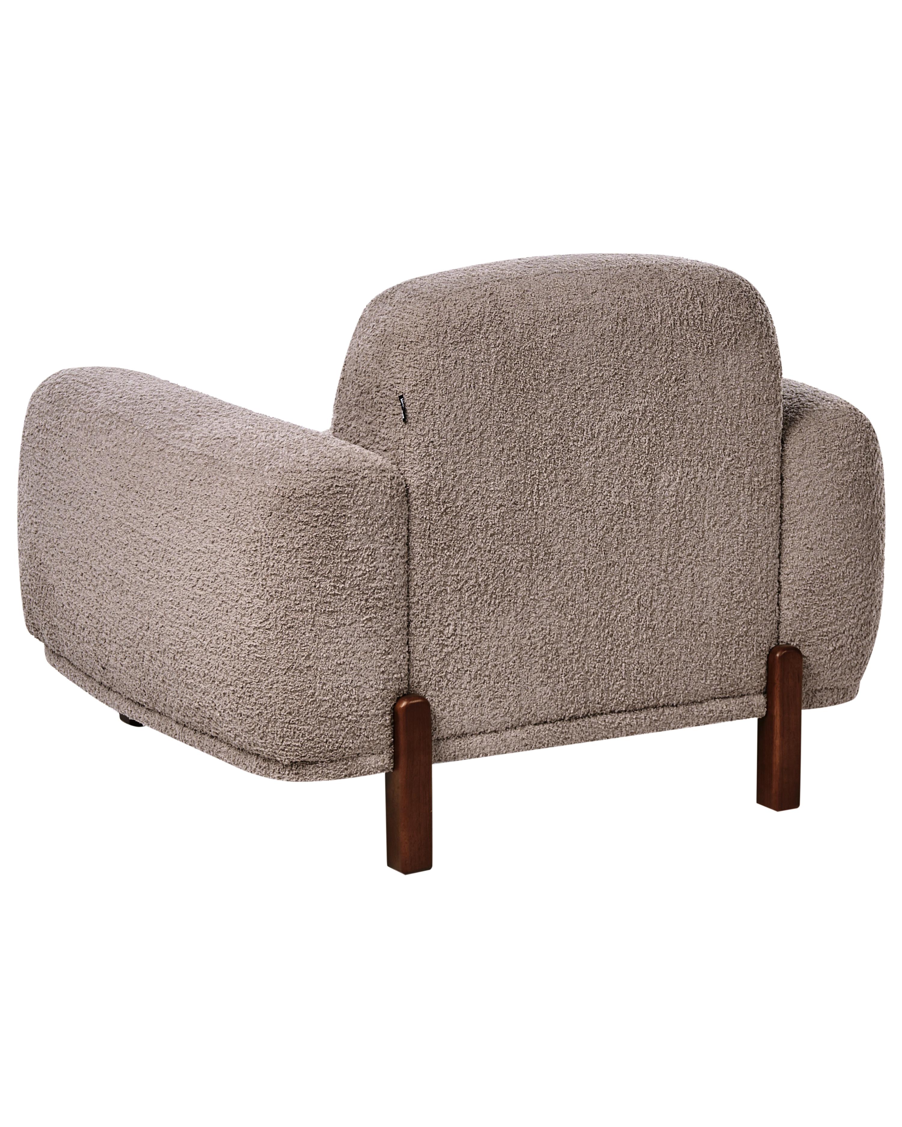 Fauteuil ODNES Bouclé Taupe