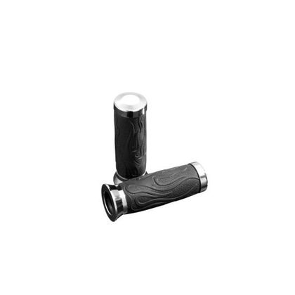 Poignées de guidon Highway Hawk FLAME RUBBER 22MM Universel