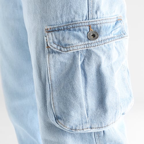 Jean Relaxed Fit Avec Poches Cargo 2787 Bleu Denim Wash