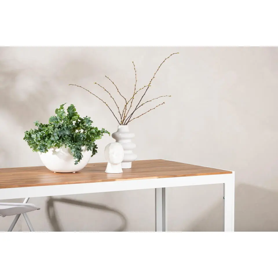 Tuintafel Acaciahout/Metaal - 200x100x76cm - Bois