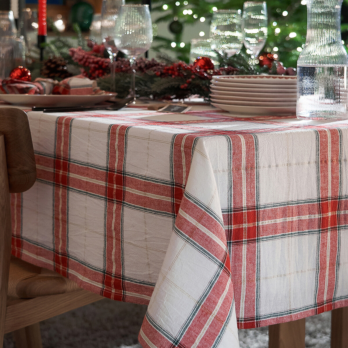 LA REDOUTE INTERIEURS<br>Toalha de mesa em linho misto e algodão, Dia de Ação de Graças