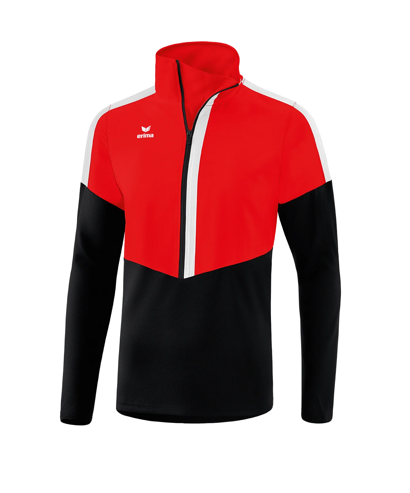 Erima Squad HalfZip Sweatshirt Rot Schwarz