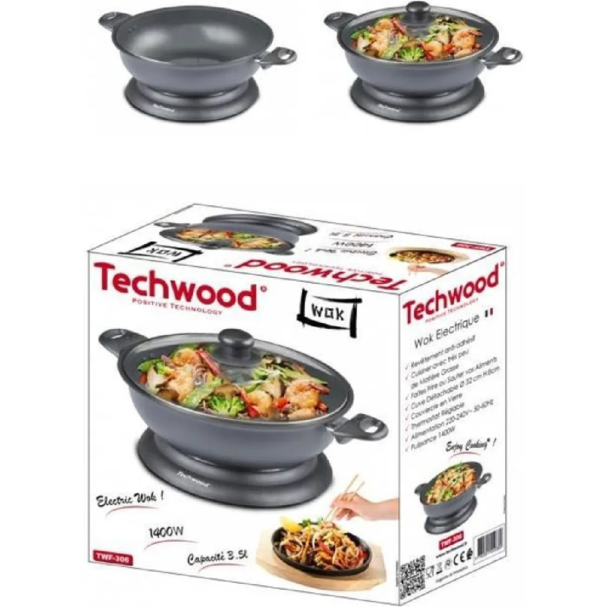 Techwood Wok Électrique 3.6L
