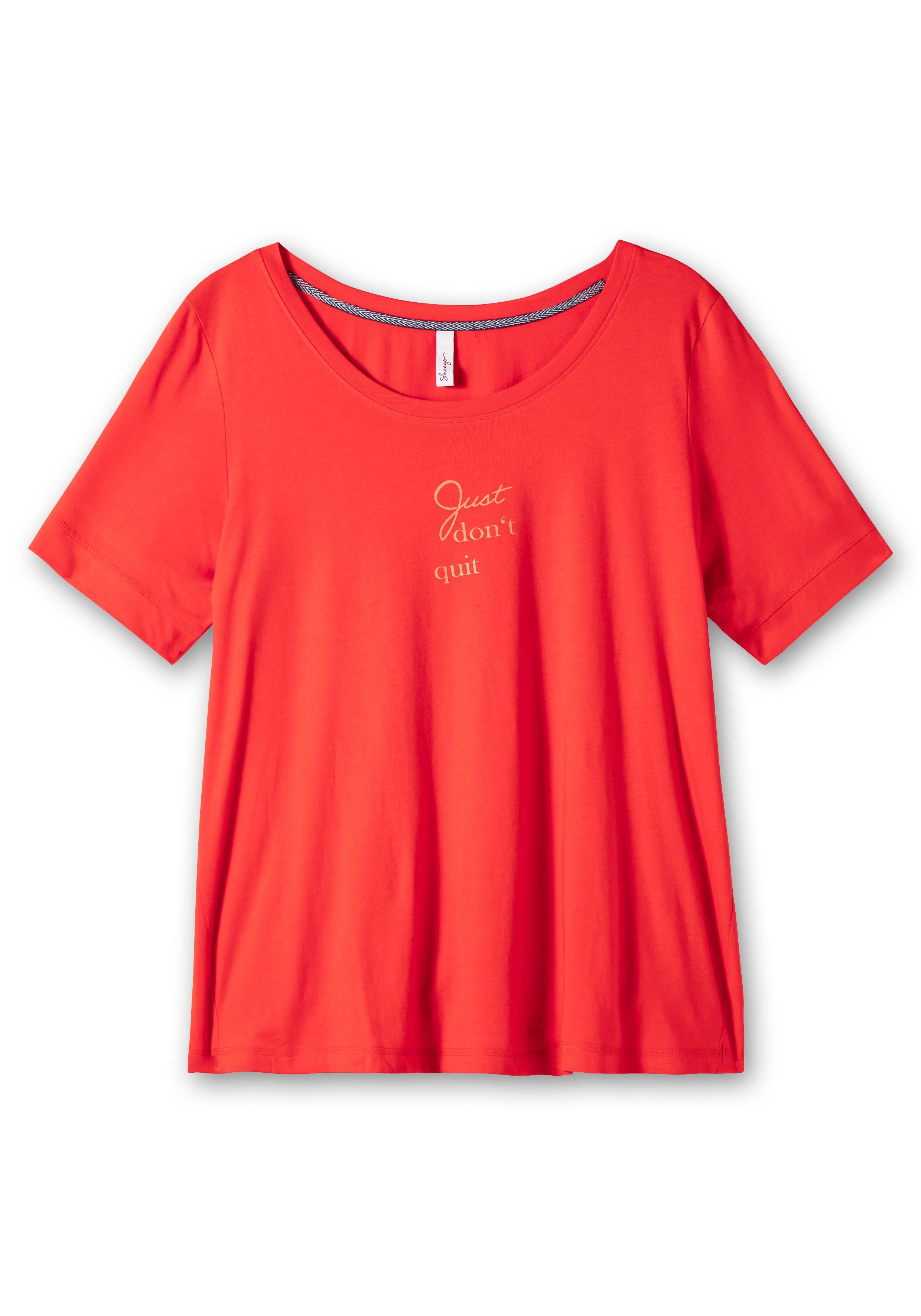 Jerseyshirt in A-Linie, mit Wordingprint