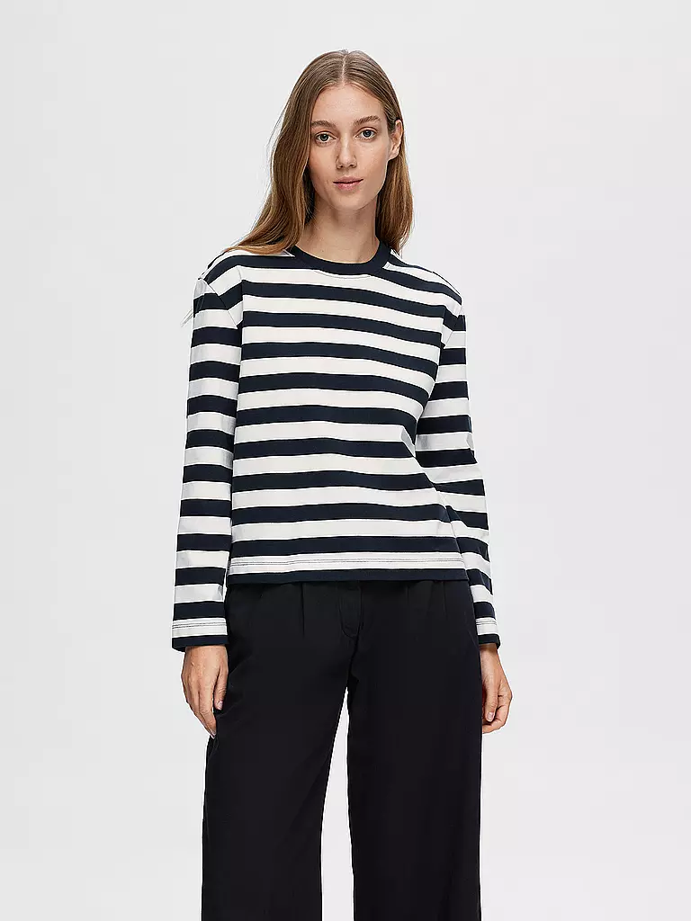 SELECTED FEMME Langarmshirt SLFESSENTIAL dunkelblau