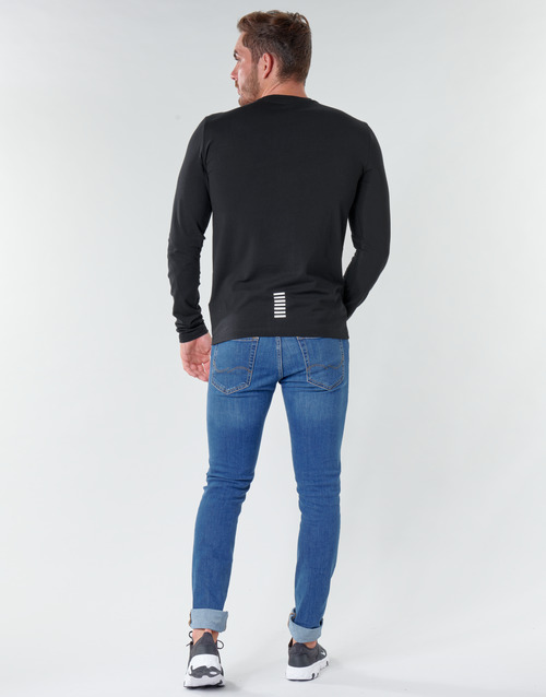 Emporio Armani EA7 - TRAIN CORE ID M TEE LS ST - Noir / Logo blanc