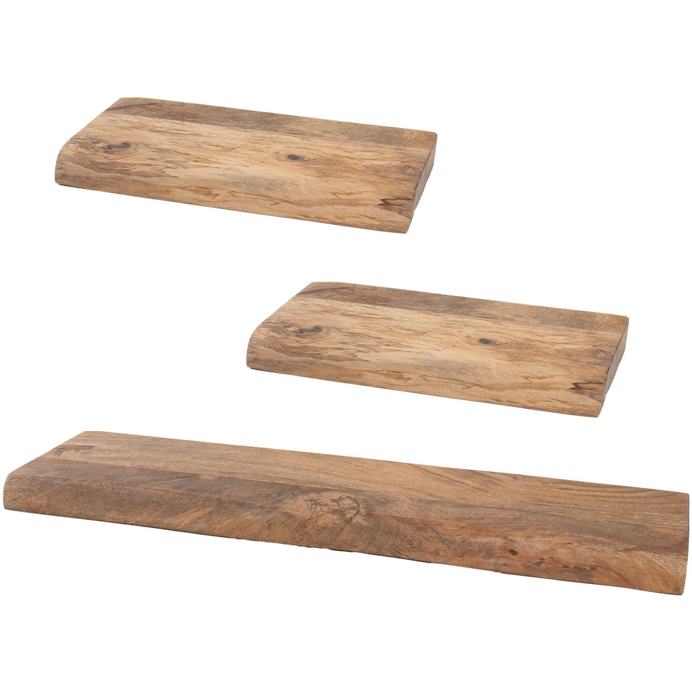 Wandplank Pure Mangohout – Set van 3 Klein