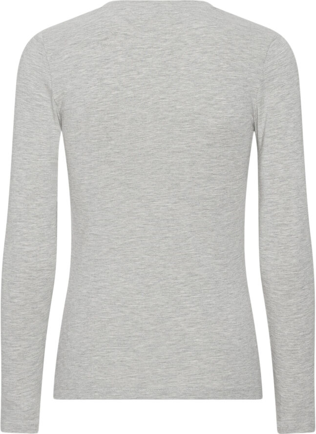 A-VIEW Stabil top l/s Light grey melange