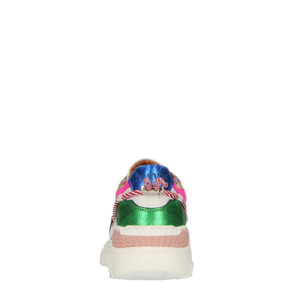 DWRS Jupiterleren sneakers wit multi