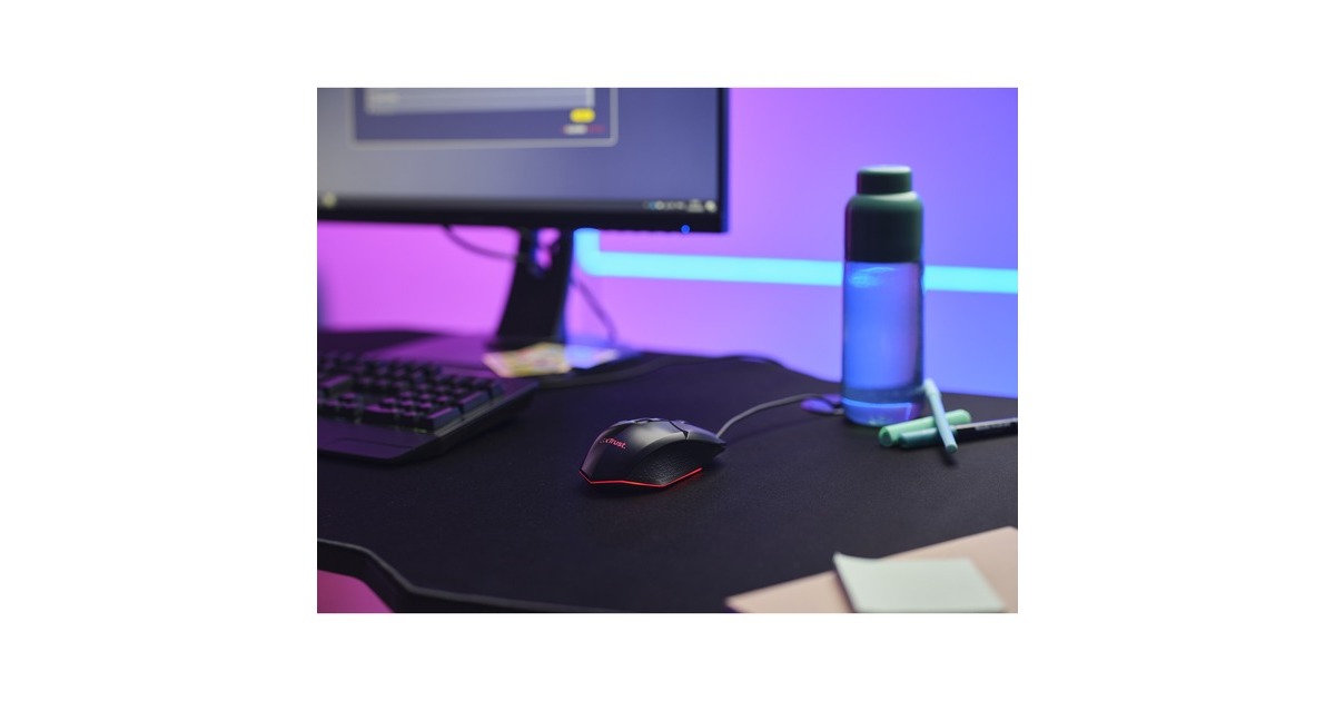 TrustGXT 109 Felox verlichte gaming muis  (Zwart, RGB | 200 - 6400 dpi)