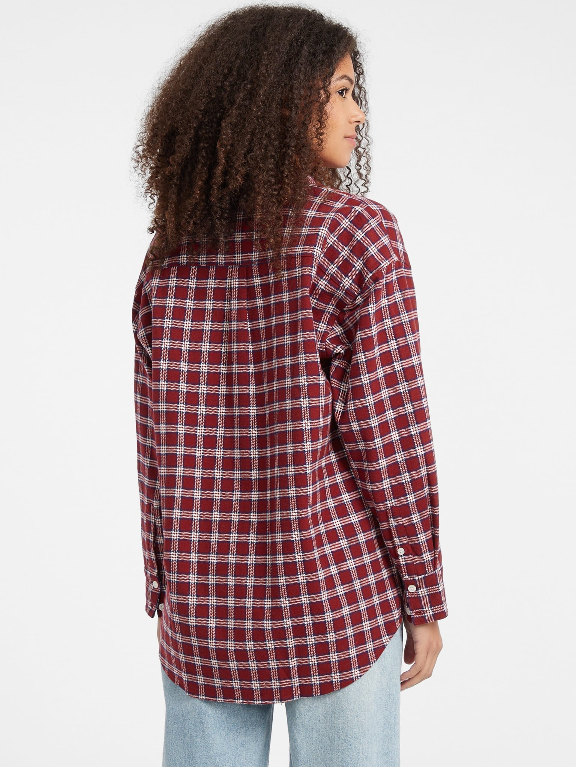 Camisa xadrez oversized com bolso