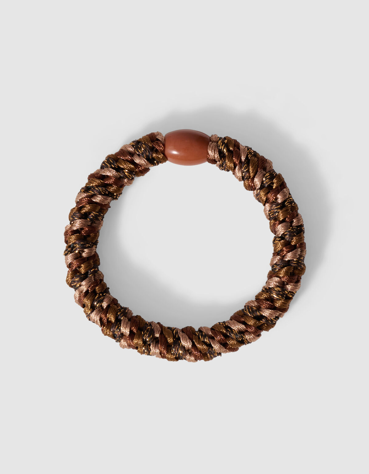 Lurex Haarelastiek Donkerbruin
