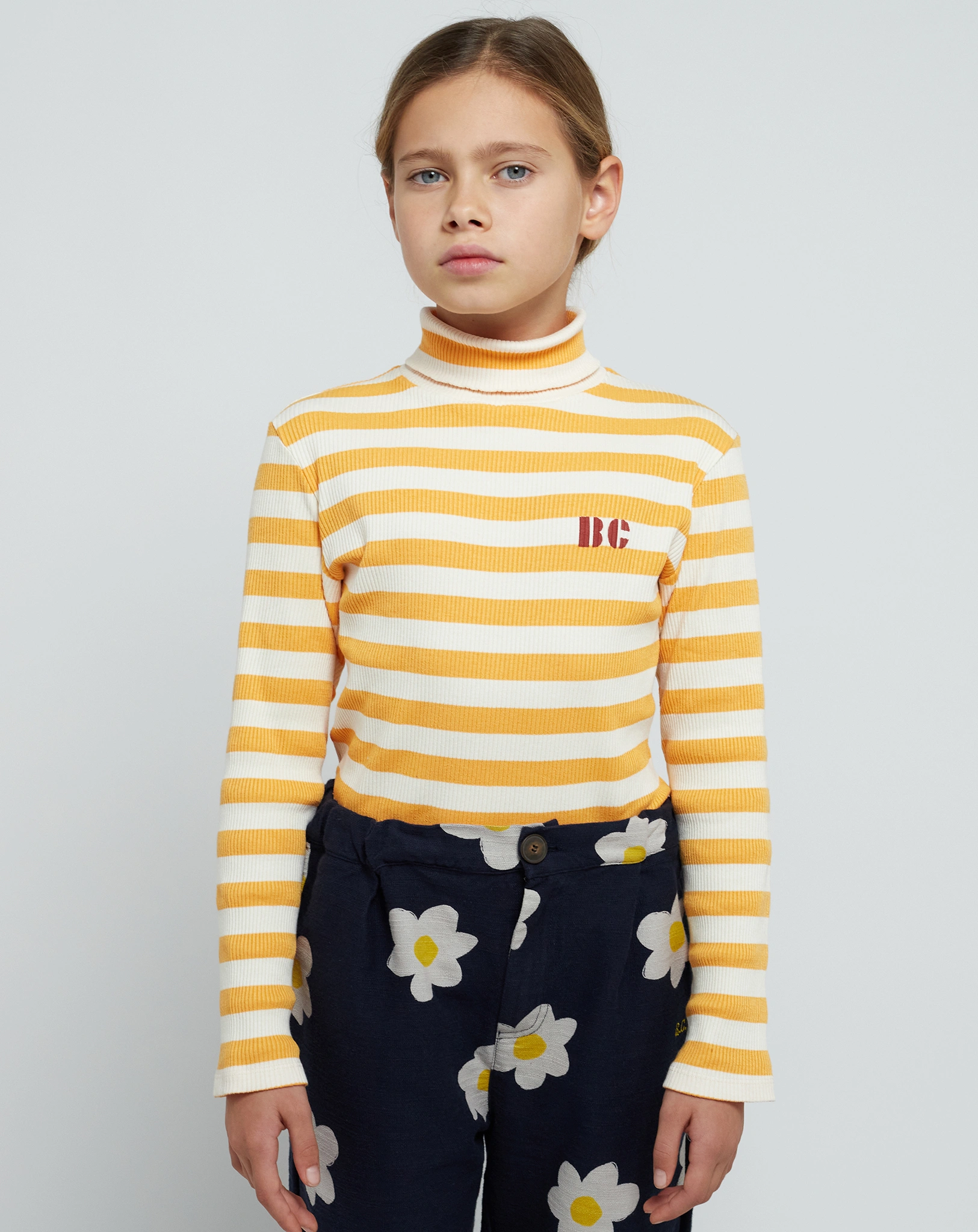 Rollkragenpullover YELLOW STRIPES in gelb