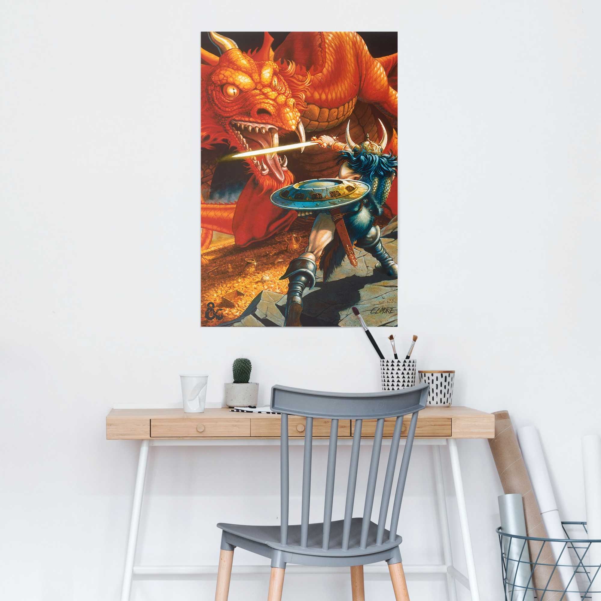 Reinders! Poster »Dungeons & Dragons - classic red dragon battle«