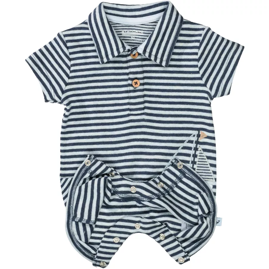 STACCATO Overall navy blue melange gestreift