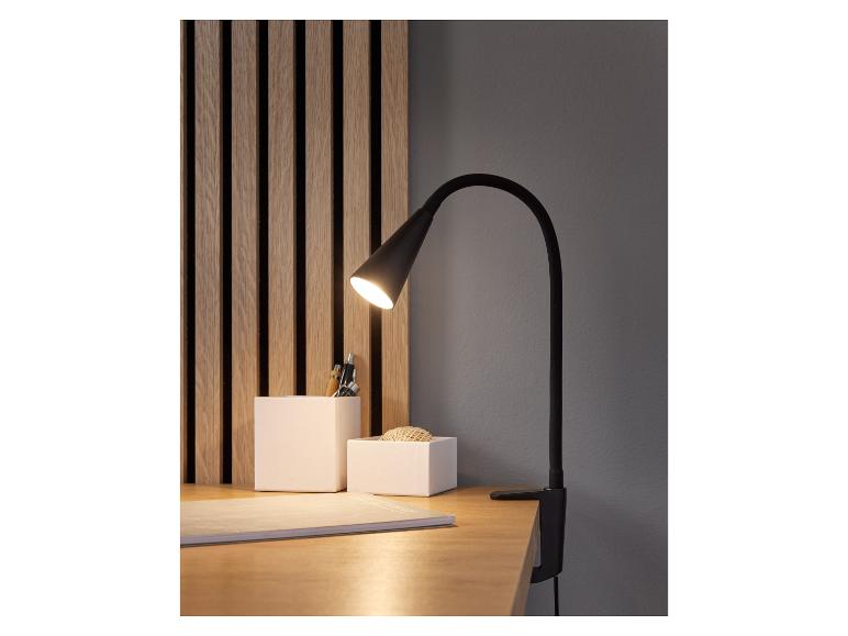 LED-klemlamp met flexibele metalen hals