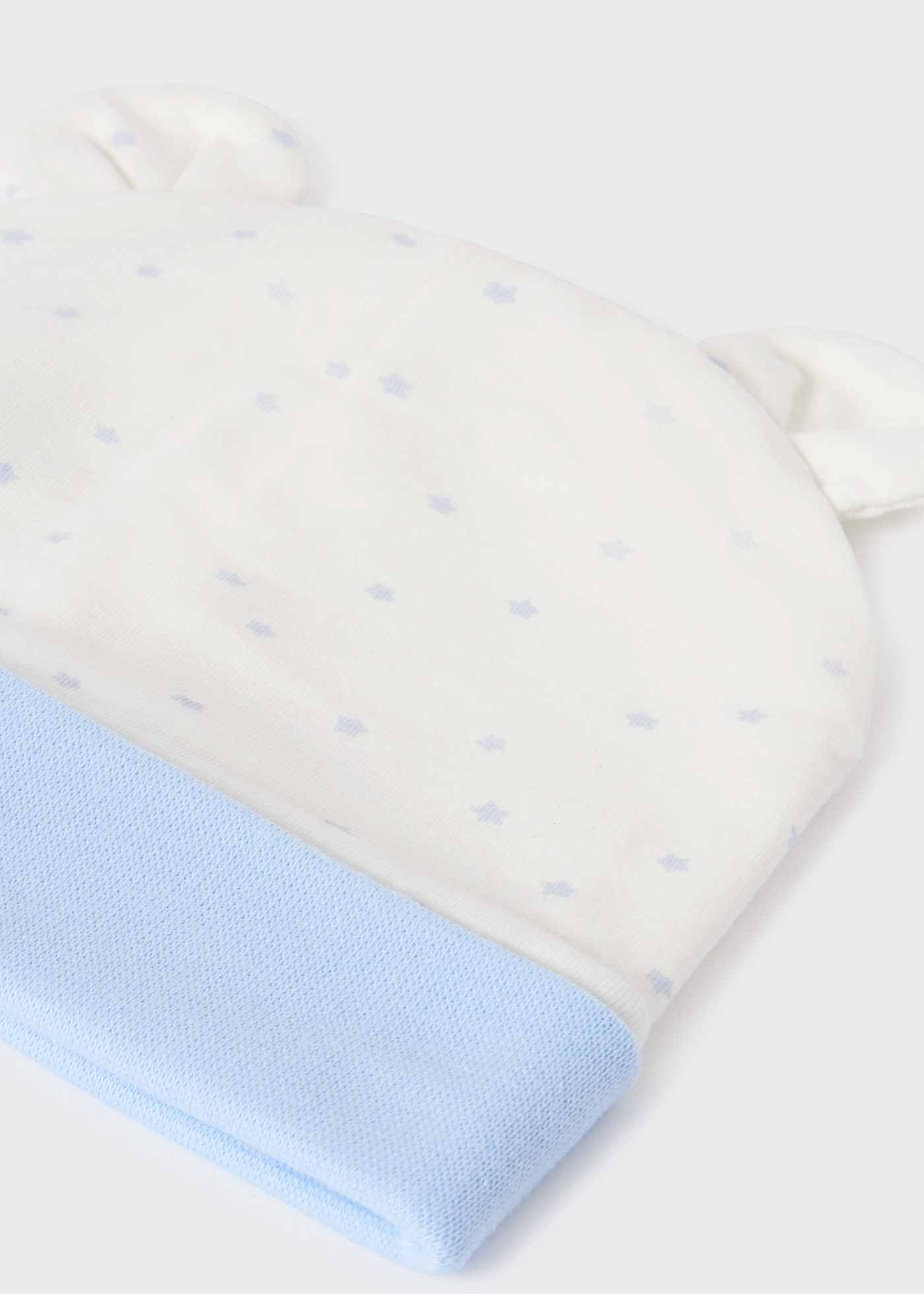 Conjunto de 3 peças em algodão sustentável para recém-nascidos.