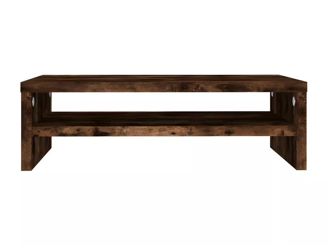 Support de moniteur Chêne fumé 42x24x13 cm Bois d'ingénierie