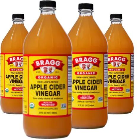 Bragg - Appelazijn - 946 Ml - Set Van 4 Flessen