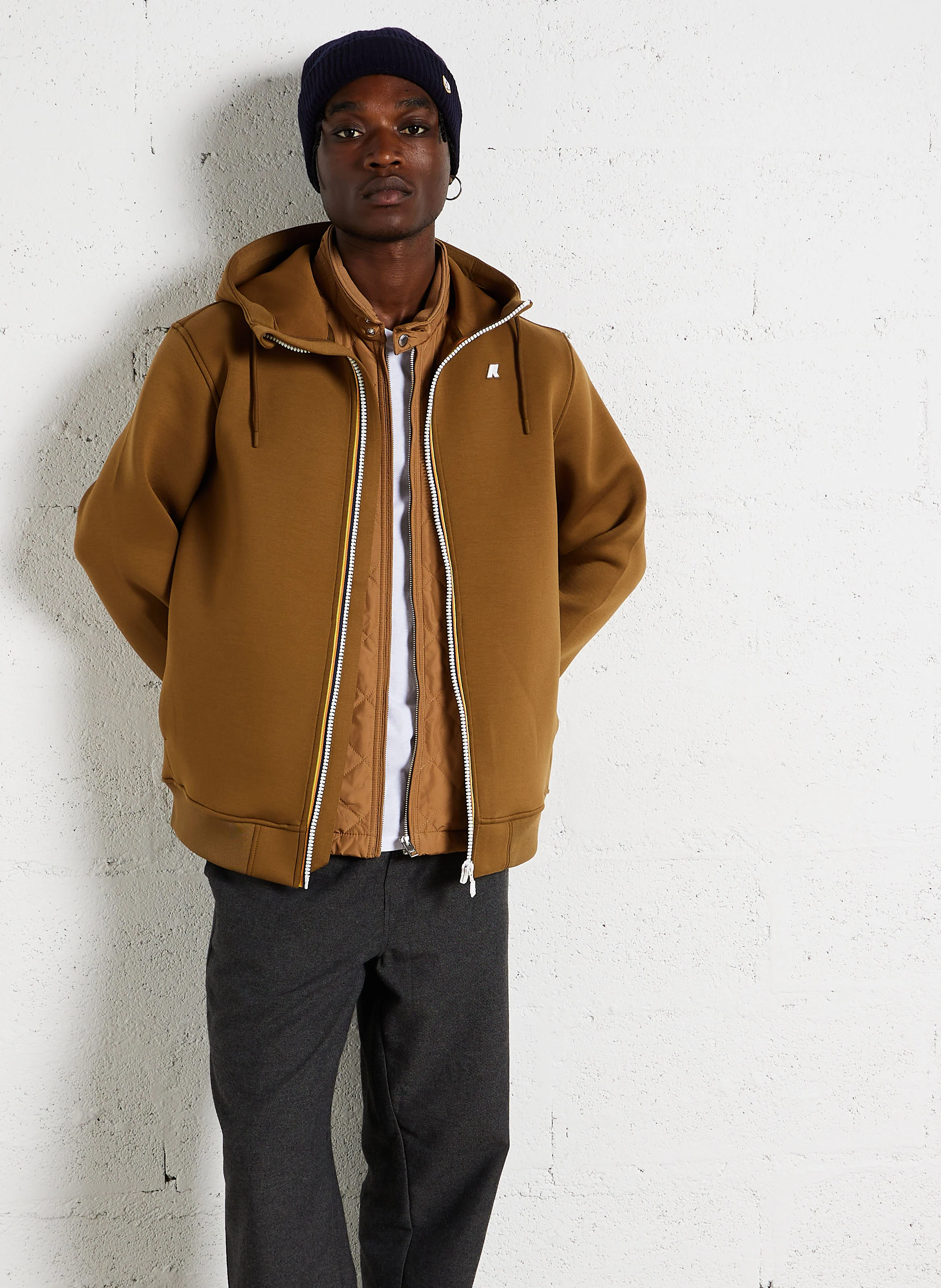 RAINER SPACER - Sweat ample zippé à capuche | Marron