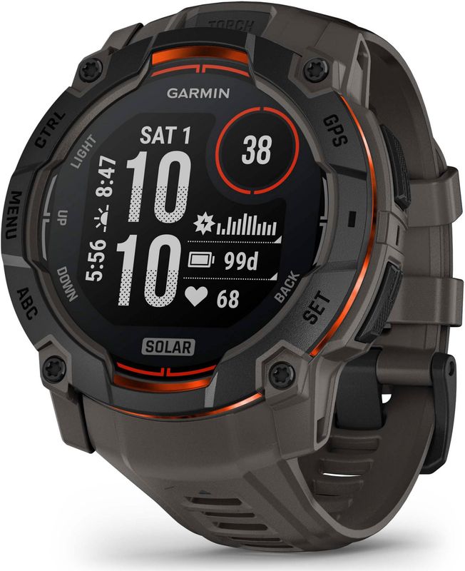 Garmin Instinct 3 Solar - Zwart - GPS Horloge met Charcoal Band