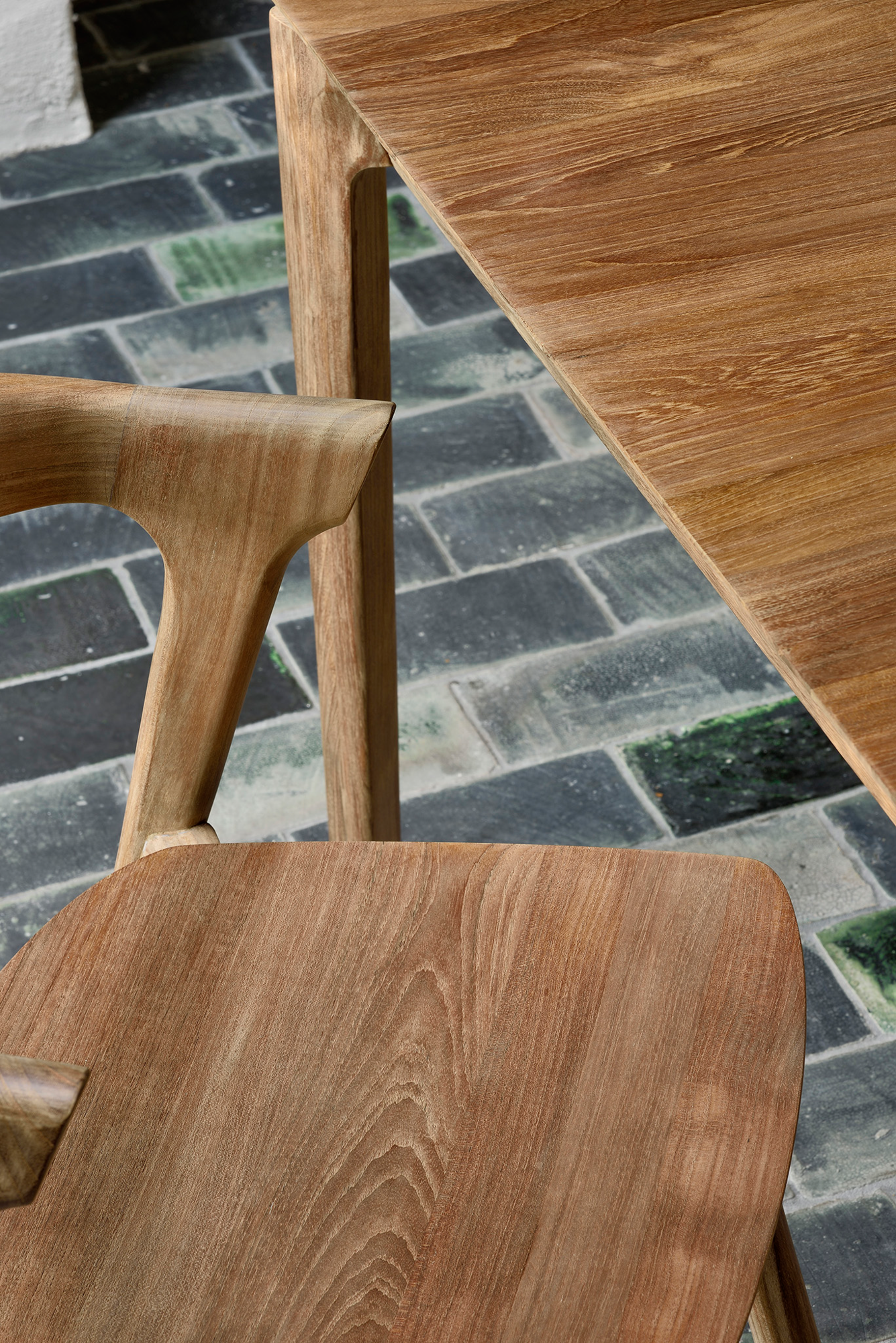 Tafel Bok 240X100 - teak - onbehandeld
