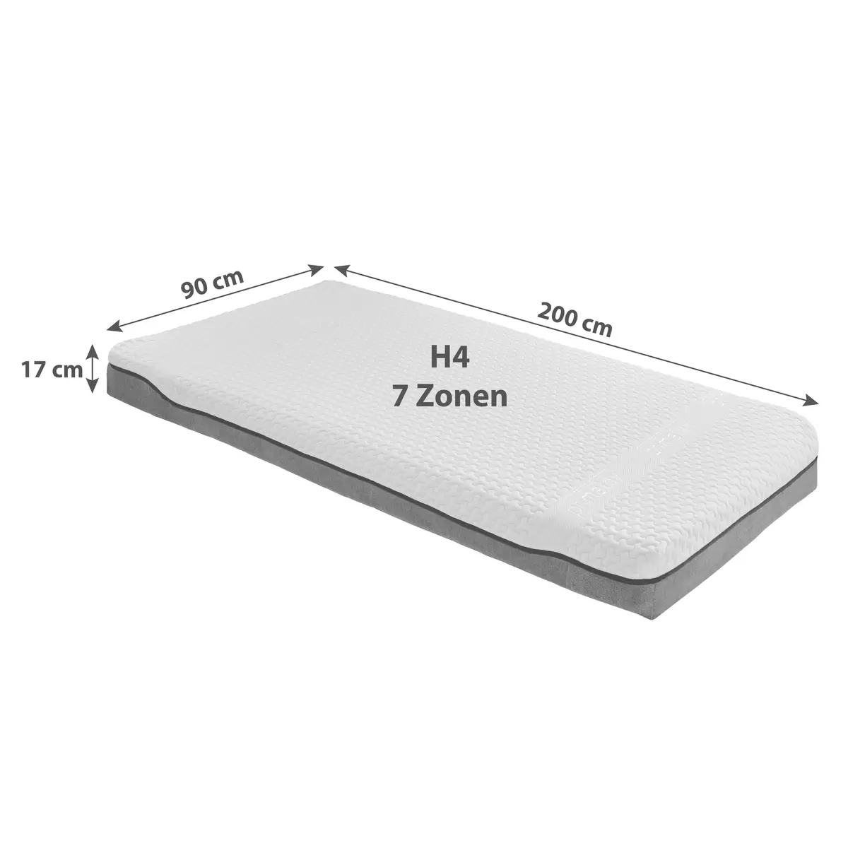 Kaltschaummatratze Homestar H4 90 x 200 weiss