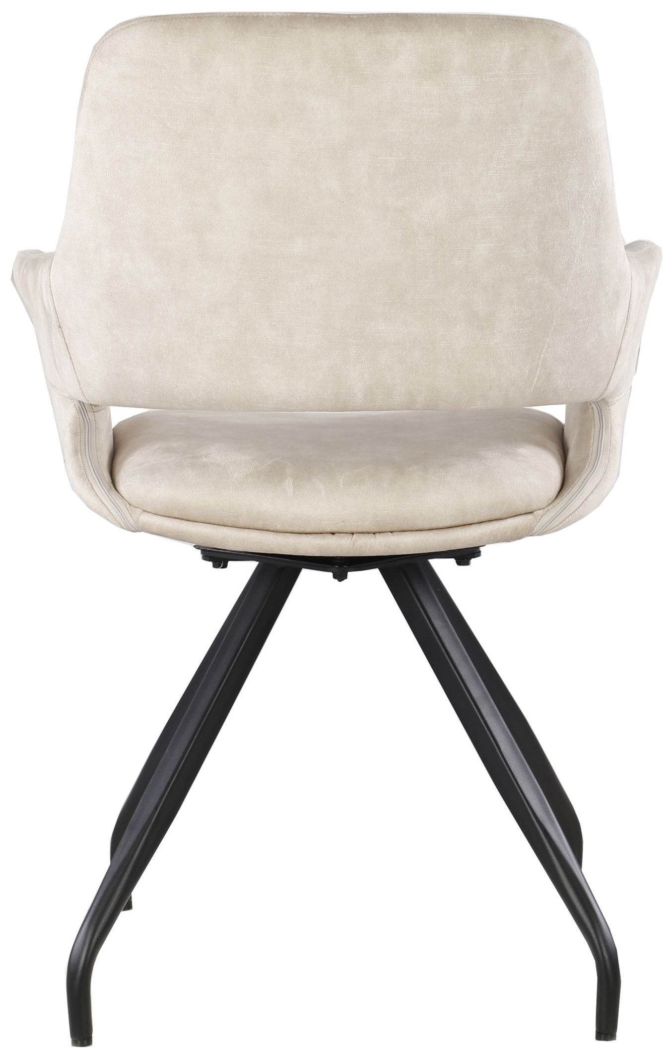 Eetkamerstoel Beige Velvet Capp B61 x D61 x H87 cm